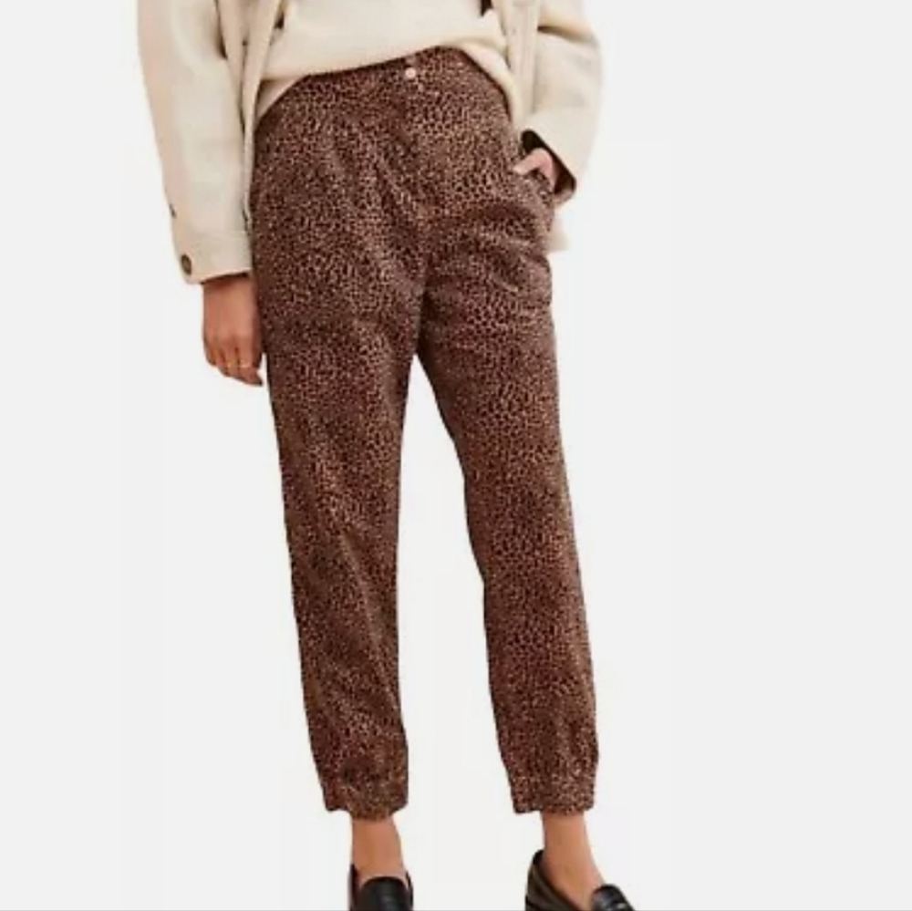 Anthropologie Kalea Trouser Joggers leopard‎ Print Women's Pants